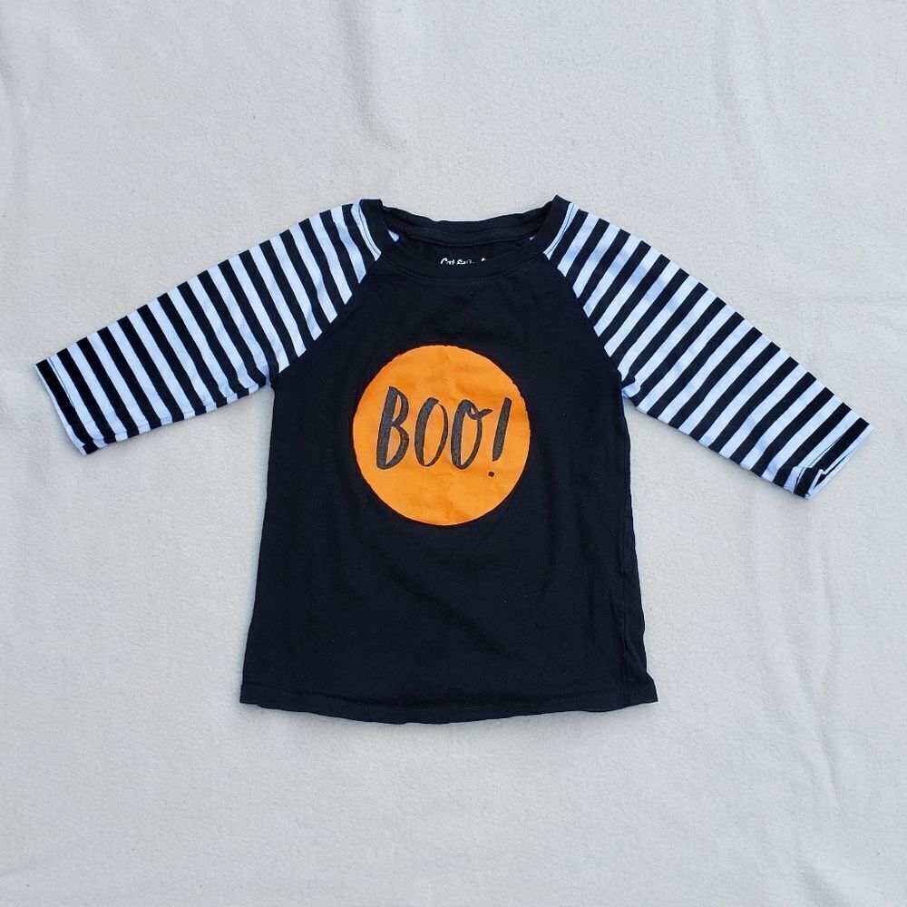 Cat & Jack 3/4 sleeve Boo shirt size xs 4/5